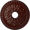 Ekena Millwork Warsaw Ceiling Medallion (Fits Canopies up to 3 1/2"), 18"OD x 3 1/2"ID x 1 3/8"P, Brushed Mahogany CM18WABMF - alternate 1